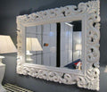 Sculpted White Ornate Wall Mirror