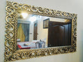 Gold Ornate Carved Rectangular Wall Mirror – Classic Baroque Frame