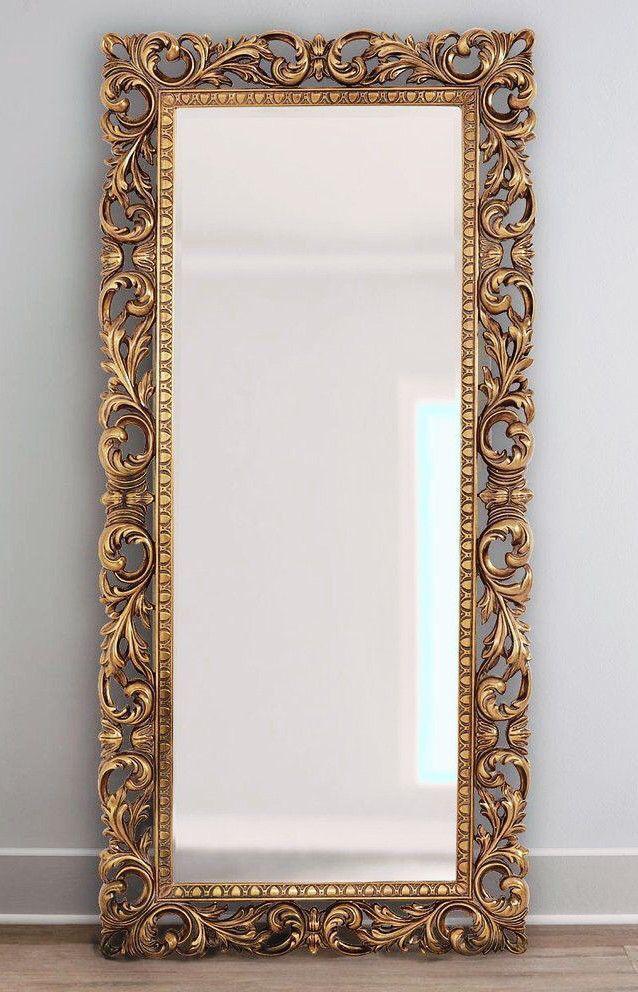 Gold Baroque Ornate Large Rectangular Wall Mirror – Luxury Home Decor