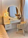 Round LED Backlit Vanity Mirror – Warm Glow Dressing Table Mirror